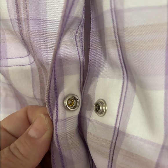 Dickies Lavender Plaid Button-Down Shirt - Picture 4 of 12